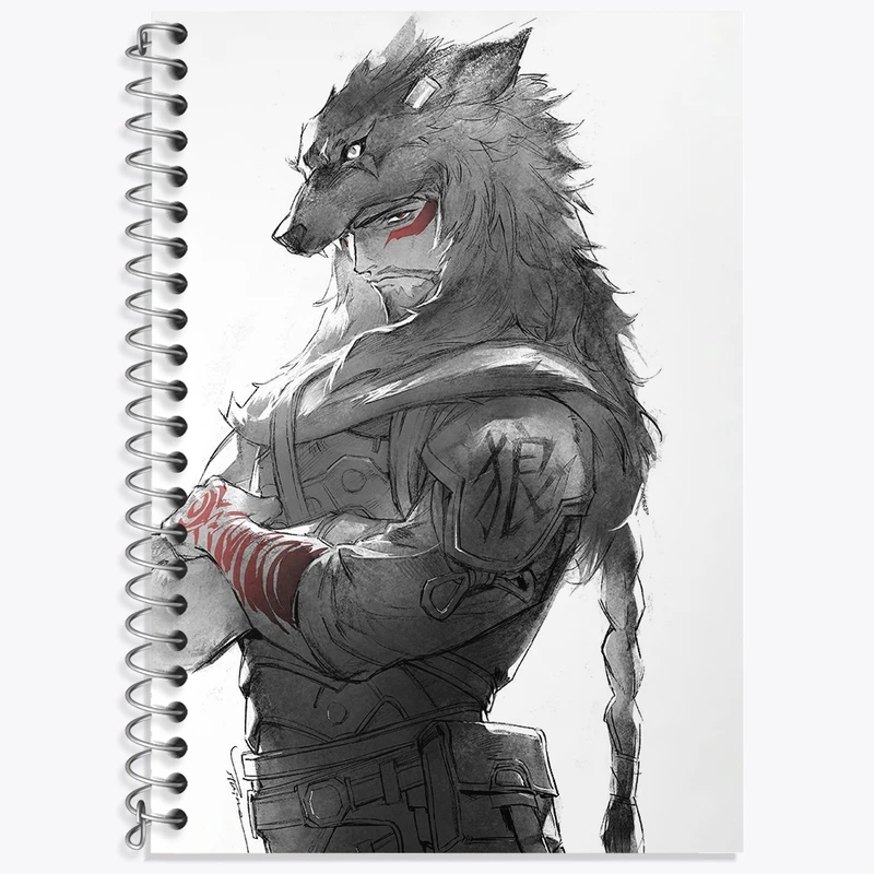 دفتر زبان 50 برگ خندالو مدل سه خط طرح بازی اورواچ (Overwatch) کد 31609