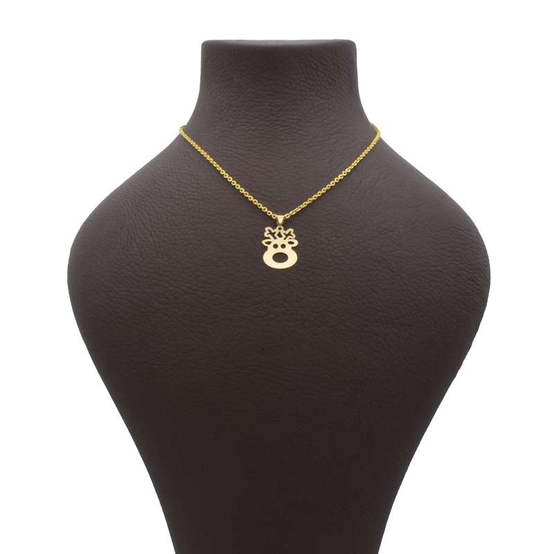 گردنبند طلای 18 عیار دخترانه  مدل P954 طرح گوزن