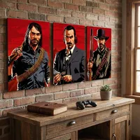 تابلو شاسی طرح بازی Red dead redemption 2 کد AP300 مجموعه سه عددی