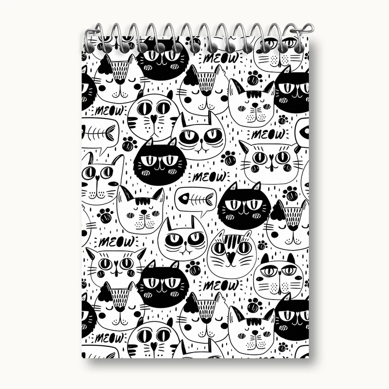 دفتر یادداشت 50 برگ خندالو مدل گربه (Cat) کد N260