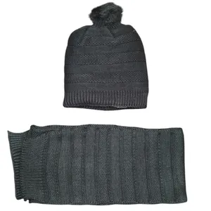 ست کلاه و شال گردن بافتنی مدل MR319