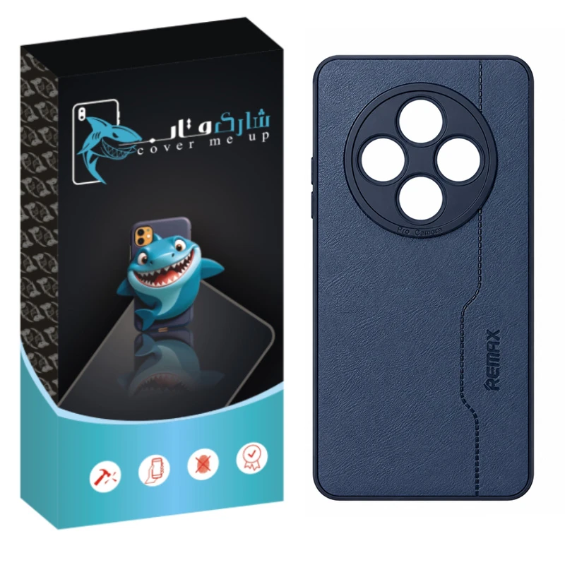 کاور شارک قاب مدل چرم RMX مناسب برای گوشی موبایل شیائومی Redmi 14c / Poco C75