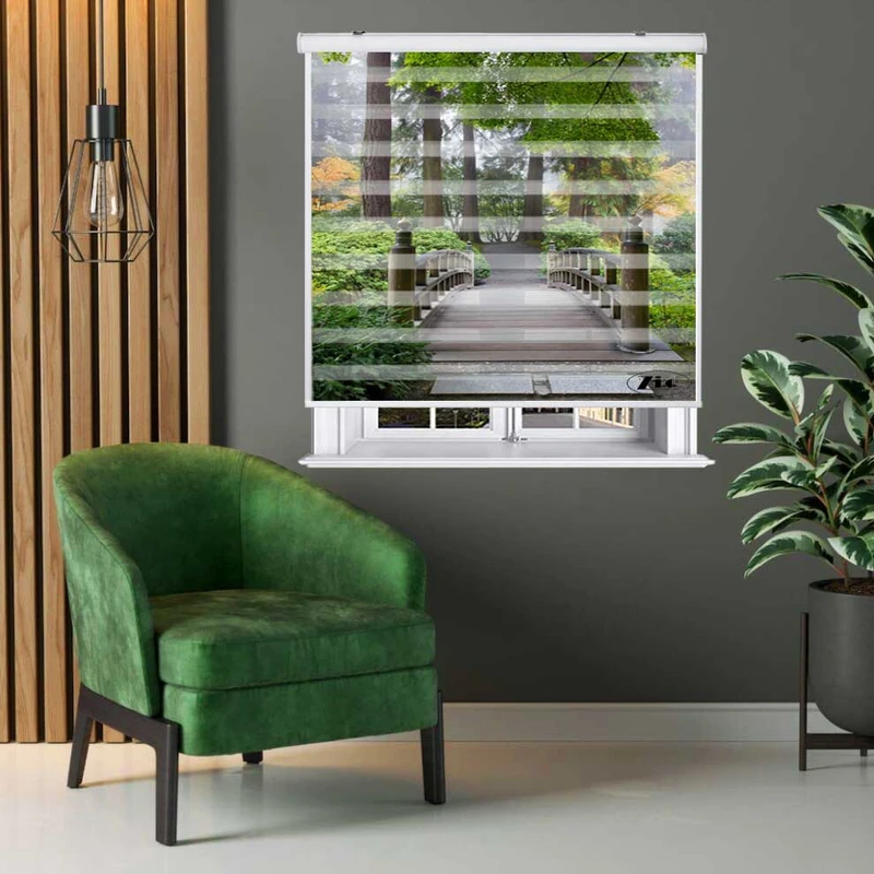 پرده زبرا زیو کد L5015 سایز 150X150 سانتی متر