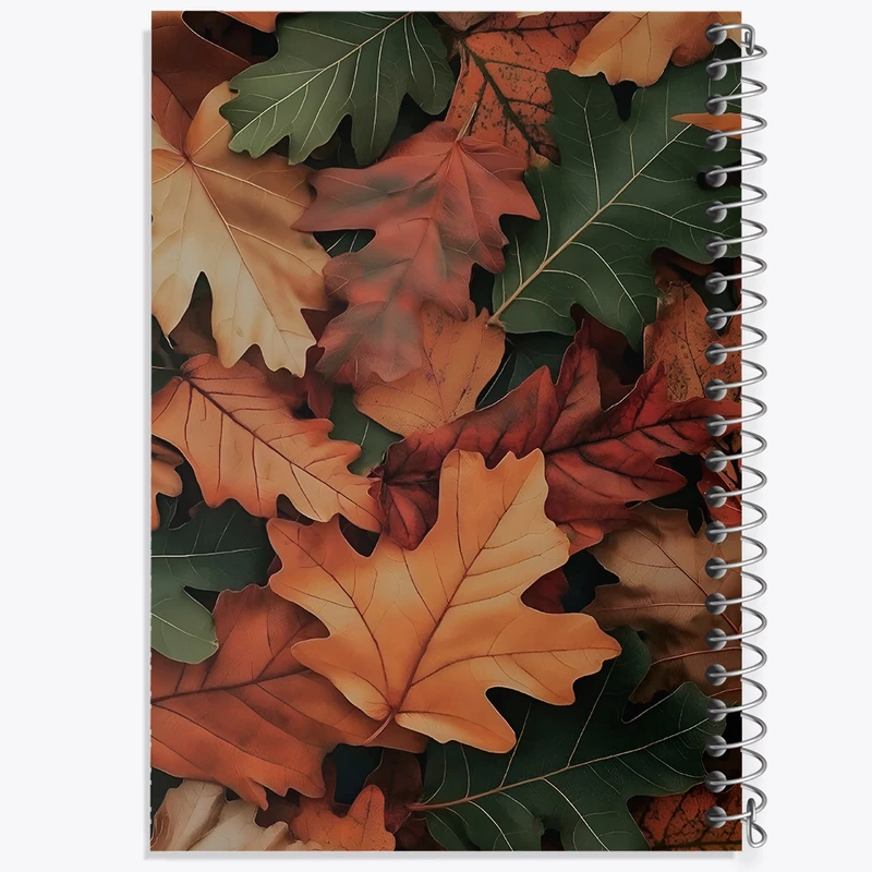 دفتر شطرنجی 50 برگ خندالو طرح برگ پاییزی کد F6628