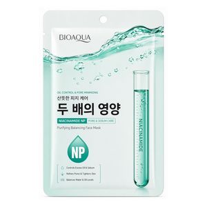 ماسک صورت بایو آکوا مدل Niacinamide  مناسب برای پوست چرب حجم 25 میلی لیتر