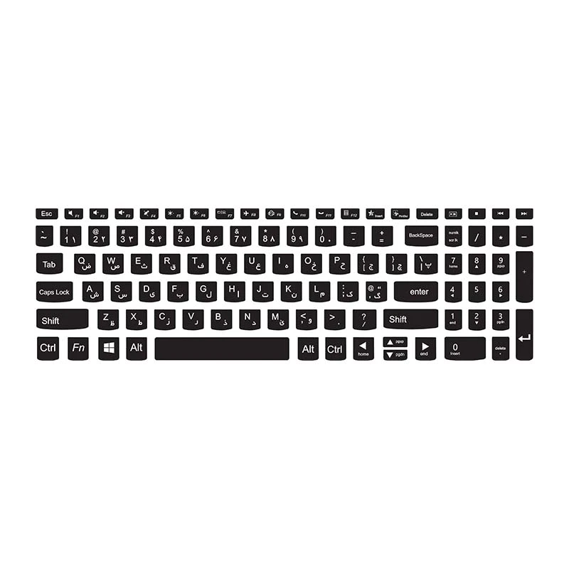 برچسب حروف فارسی کیبورد توییجین و موییجین مدل lnv-id مناسب برای لپ تاپ های لنوو ideapad 15 و 15.6 اینچ 