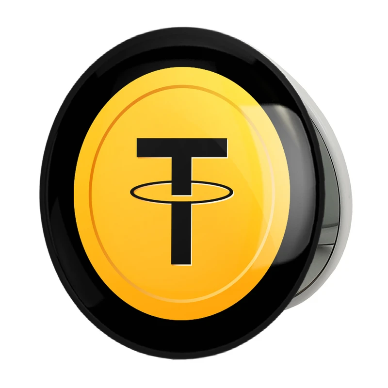 آینه جیبی خندالو طرح ارز دیجیتال تتر مدل تاشو کد 10903 