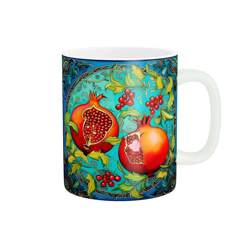 ماگ پادآفرین مدل یلدا شب چله طرح انار شب یلدایی کد p1873