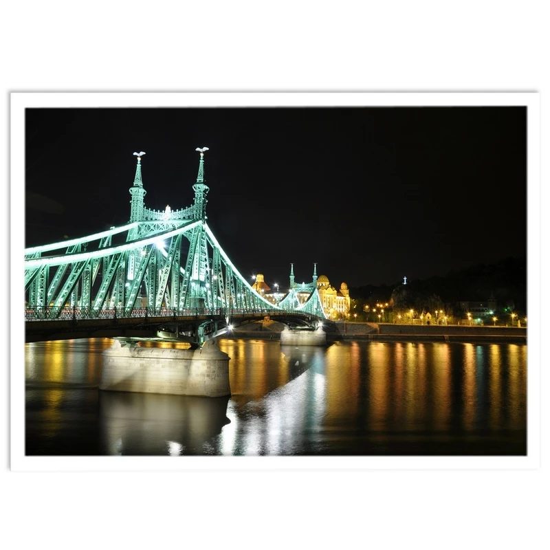 تابلو نوری بکلیت طرح رود دانوب و پل لیبرتی مدل W-S414