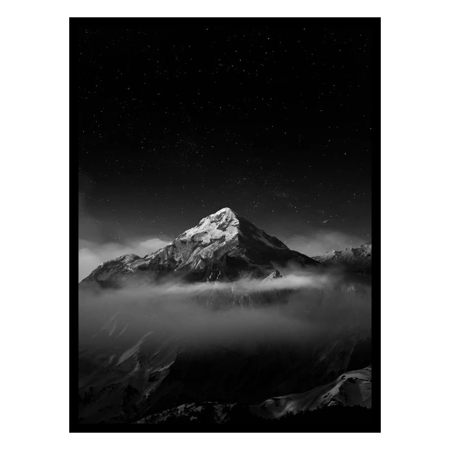 تابلو بکلیت طرح دکوری طبیعت قله کوه و کوهستان مدل B-bu5903 فریم مشکی