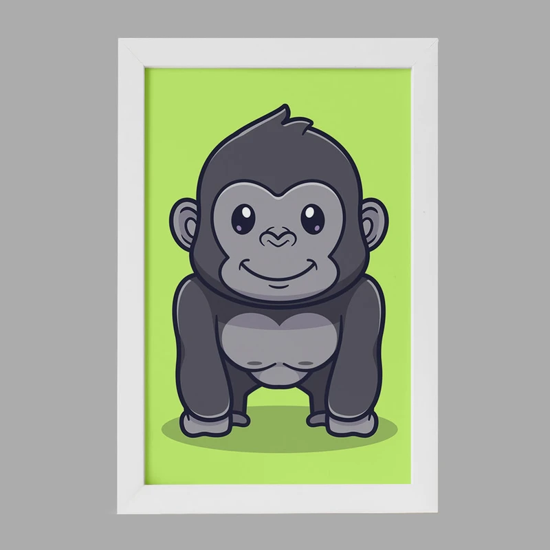 تابلو خندالو مدل حیوانات بامزه گوریل کد 29682