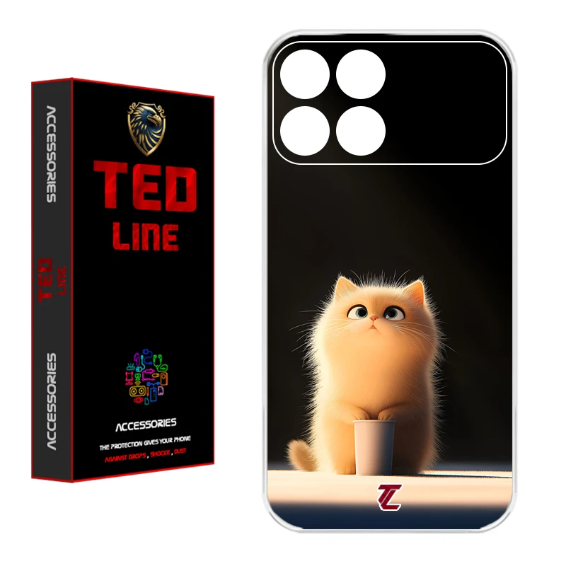 کاور تدلاین طرح گربه کد 1217 مناسب برای گوشی موبایل شیائومی Poco X6 Pro