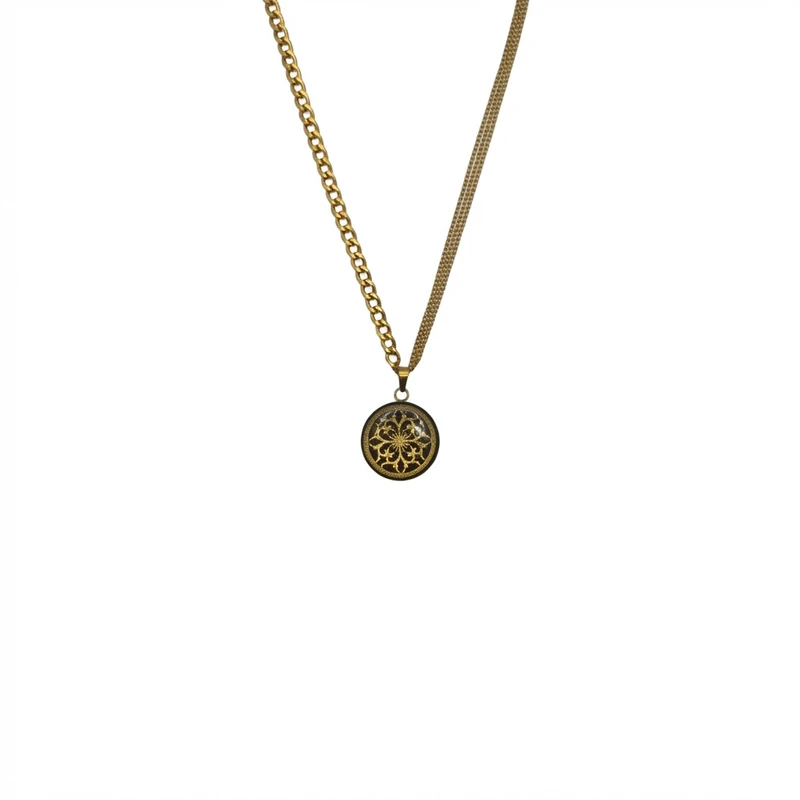 گردنبند  زنانه مارک گلد مدل روکش طلا افرا کد TZ01