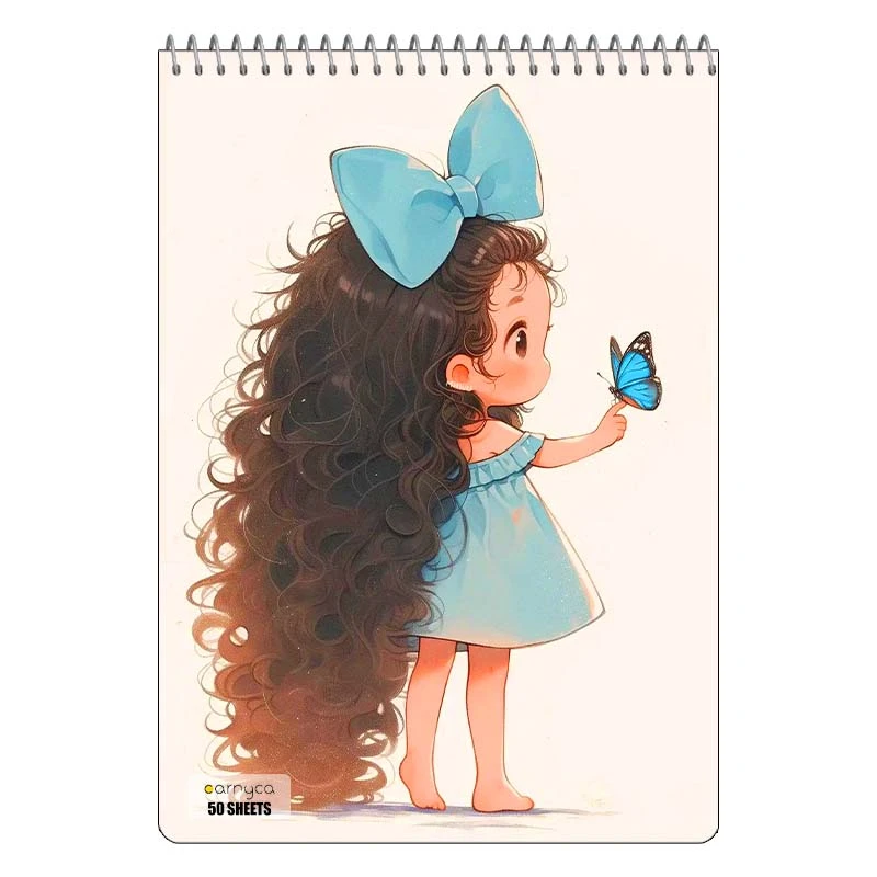 دفتر نقاشی 50 برگ سیمی کارنیکا طرح دخترانه کیوت Girly Cute کد 29389