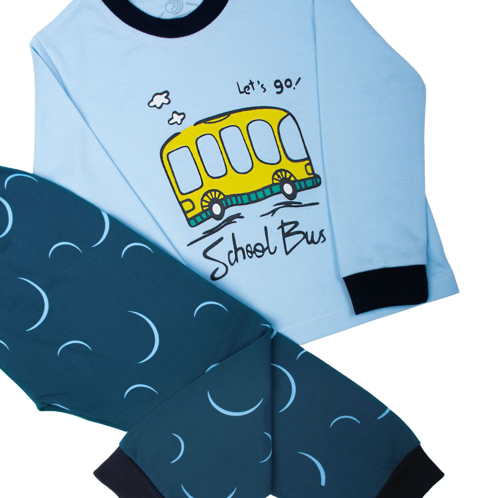 ست تی شرت آستین بلند و شلوار بچگانه سپیدپوش مدل اتوبوس کد 1402335 -  - 4