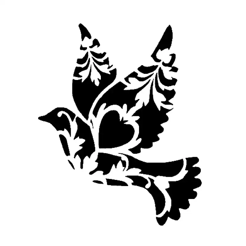 شابلون باتیس آرت طرح پرنده کد 083