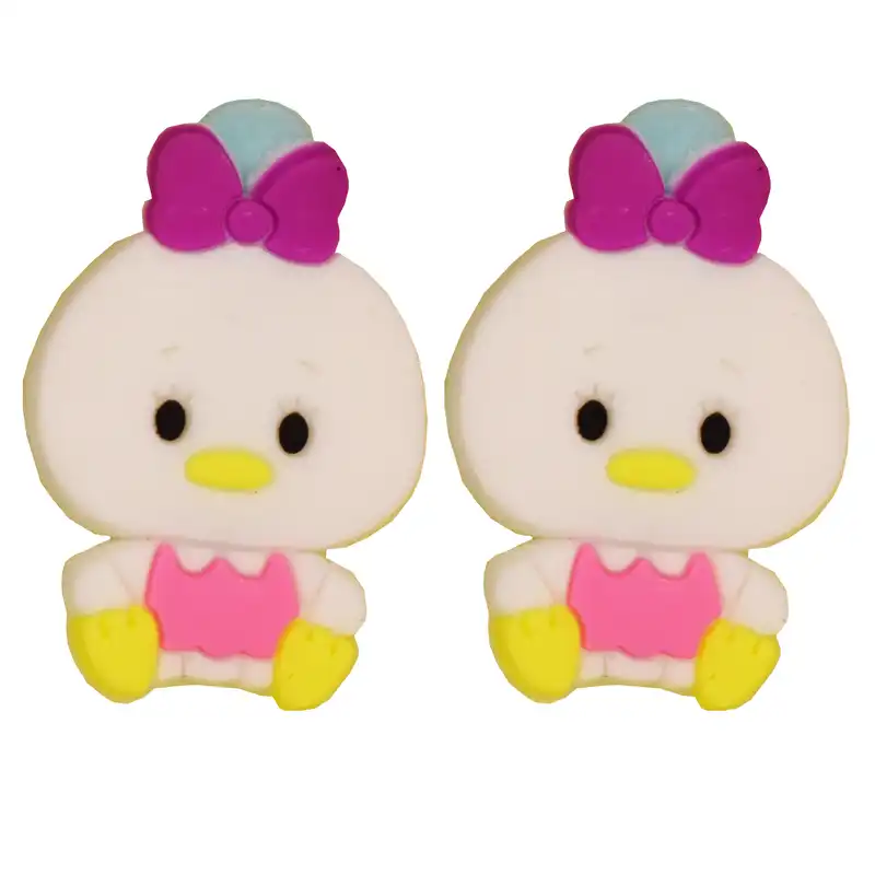 گیره مو دخترانه طرح اردک کد 002 مجموعه 2 عددی