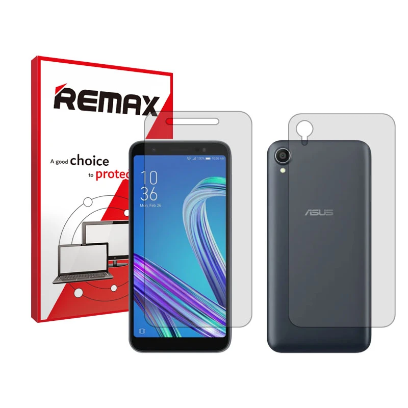 محافظ صفحه نمایش شفاف ریمکس مدل Resistant مناسب برای گوشی موبایل ایسوس ZenFone Live (L1) ZA550KL به همراه محافظ پشت گوشی