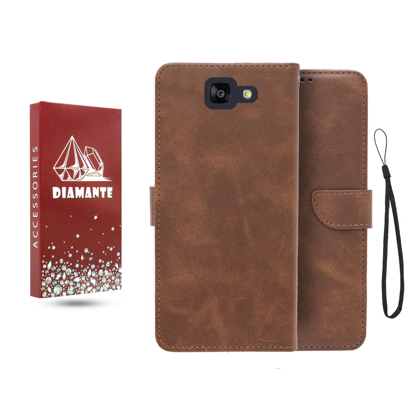 کیف کلاسوری دیامانته مدل جاکارتی بنددار مناسب برای گوشی موبایل سامسونگ Galaxy J5 Prime به همراه بند آویز
