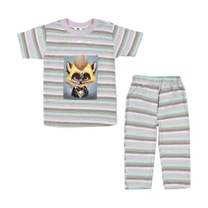 ست تی شرت و شلوار دخترانه کیکی رایکی مدل KBB06357-036