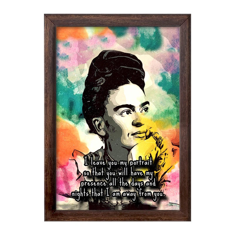 تابلو خندالو طرح فریدا کالو (Frida Kahlo) کد F1802