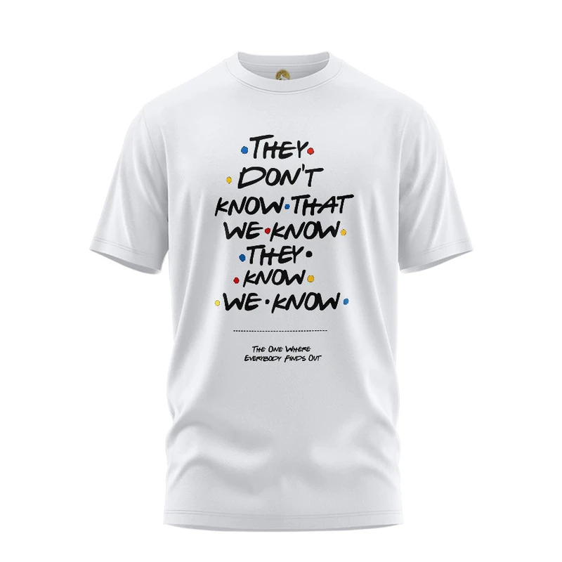 تی شرت آستین کوتاه زنانه هومرو مدل TW479 طرح فرندز 