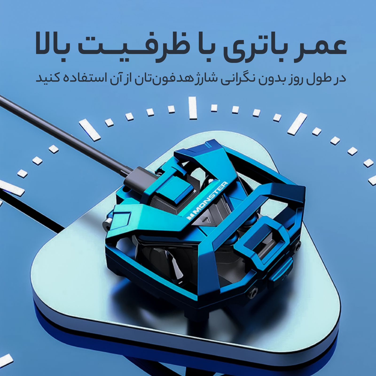 هدفون مخصوص بازی بلوتوثی مانستر مدل AirMars XKT09 -  - 10