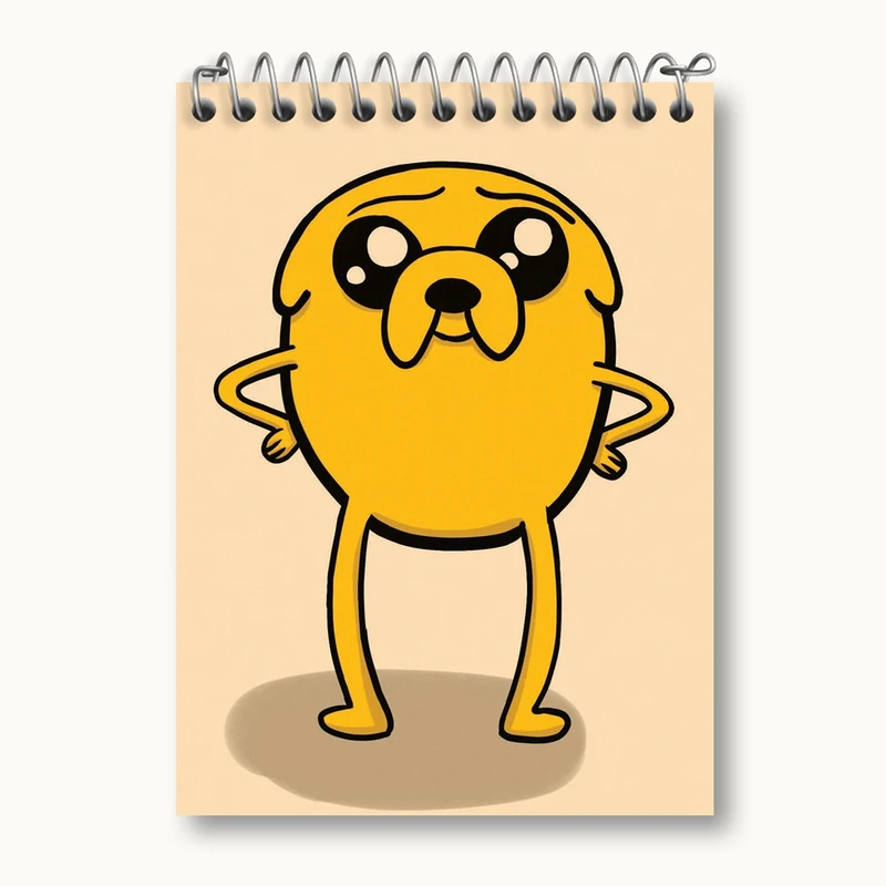 دفتر یادداشت 50 برگ خندالو مدل جیک وقت ماجراجویی Adventure Time کد 20809