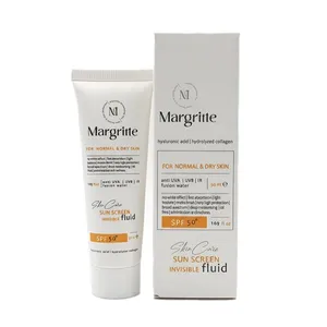 فلوئید ضد آفتاب بدون رنگ مارگریت SPF50 مدل fusion Water محافظ UVA،UVB مناسب برای پوست معمولی تا خشک حجم 50 میلی لیتر