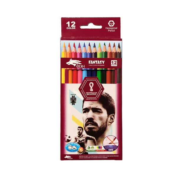 مداد رنگی 12 رنگ اودین مدل world Cup 2022 C7