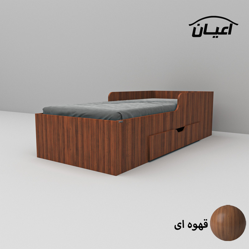 تخت خواب یک نفره اعیان مدل FH611 سایز 80x180 سانتی متر