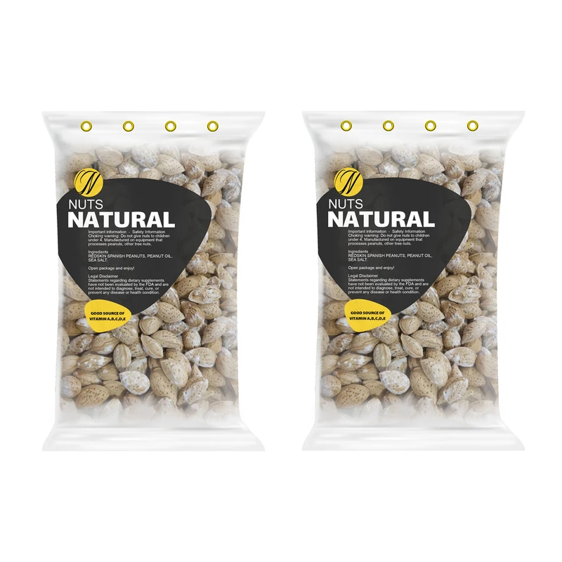 بادام پوست کاغذی شور نچرال - 1 کیلوگرم بسته 2 عددی 