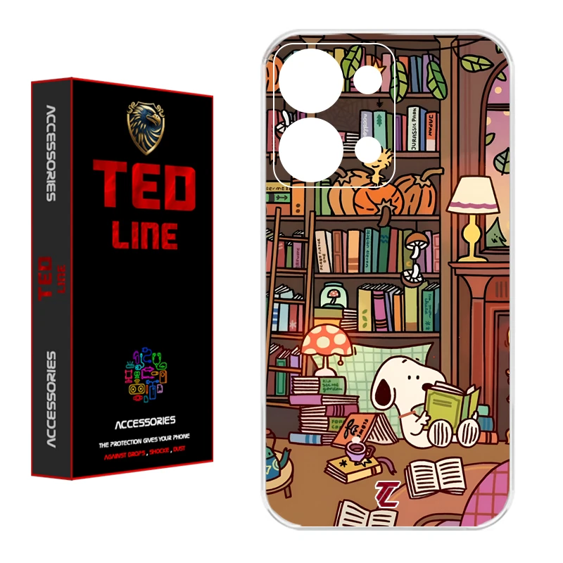 کاور تدلاین طرح اسنوپی کد 1218 مناسب برای گوشی موبایل شیائومی Redmi Note 13 4G