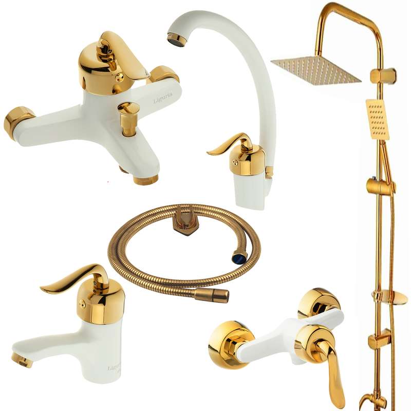 ست شیرآلات لیگوریا مدل 1307 مجموعه 6 عددی