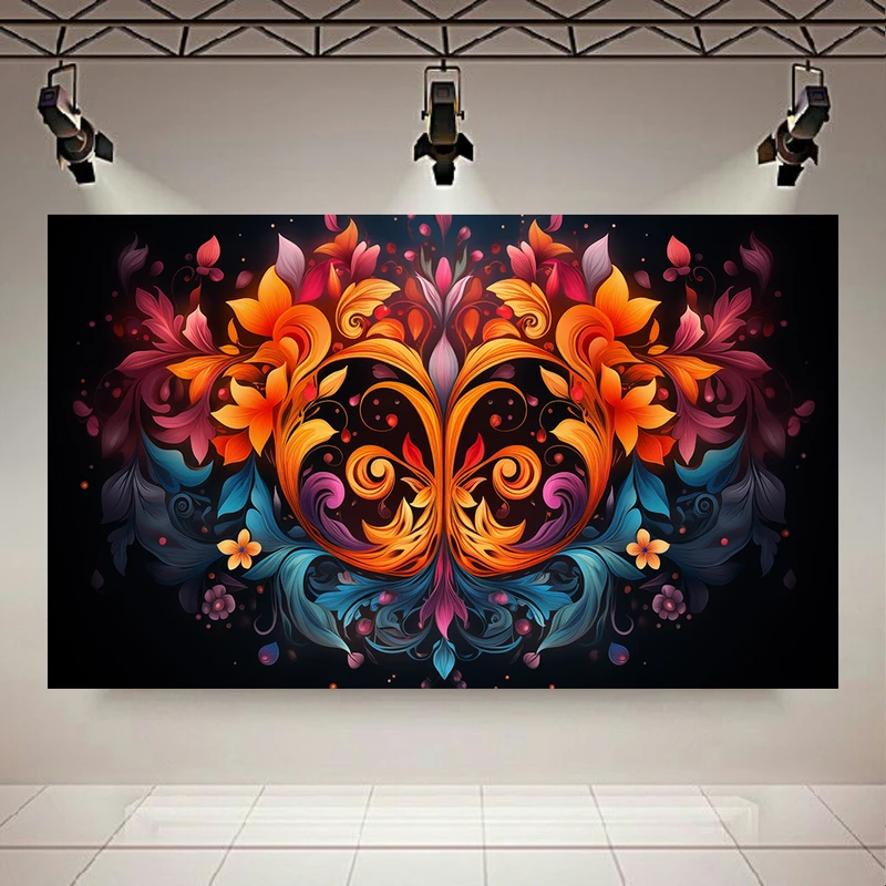 پوستر طرح مخمل انتزاعی مدل گلبرگ کد AR304727