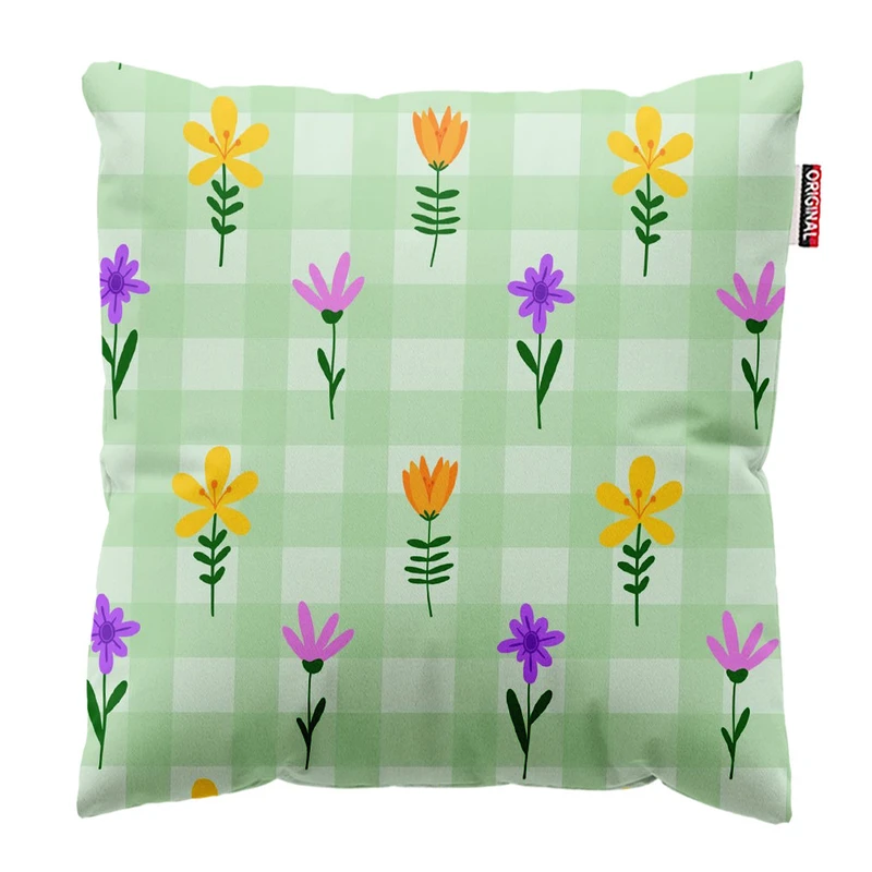 کوسن پاد آفرین طرح گل کد 2347 سایز 30*30 سانتی متر