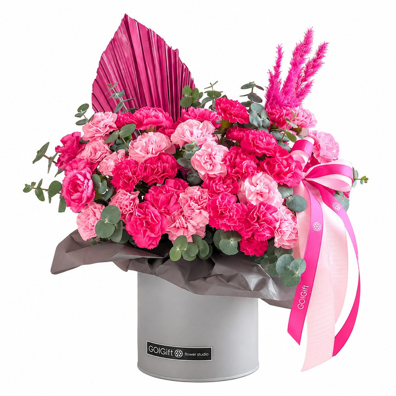 جعبه گل میخک گل گیفت کد 1293
