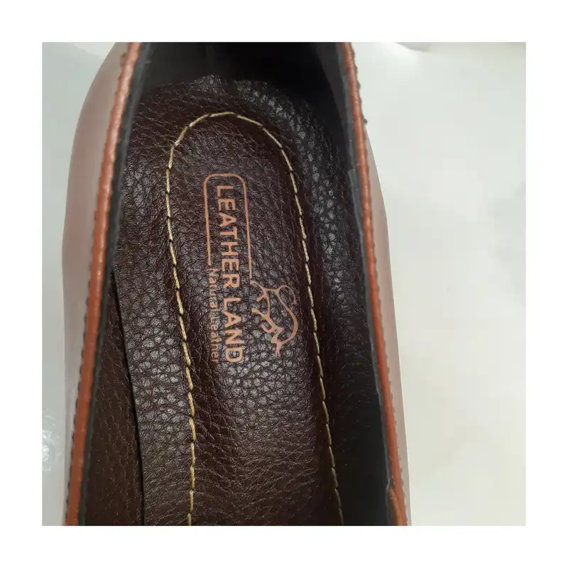 کفش زنانه سرزمین چرم مدل کد 1487 رنگ عسلی