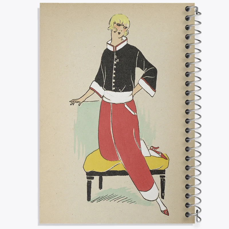 دفتر ژورنال نویسی 50 برگ خندالو مدل نقطه ای طرح فیگور دخترانه کد N2483