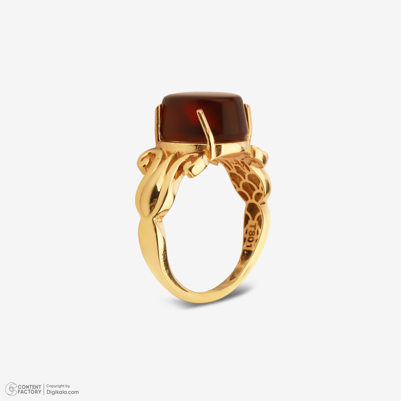 انگشتر طلا کم اجرت 18 عیار زنانه گلدم مدل R344001 سایز 56 -  - 2