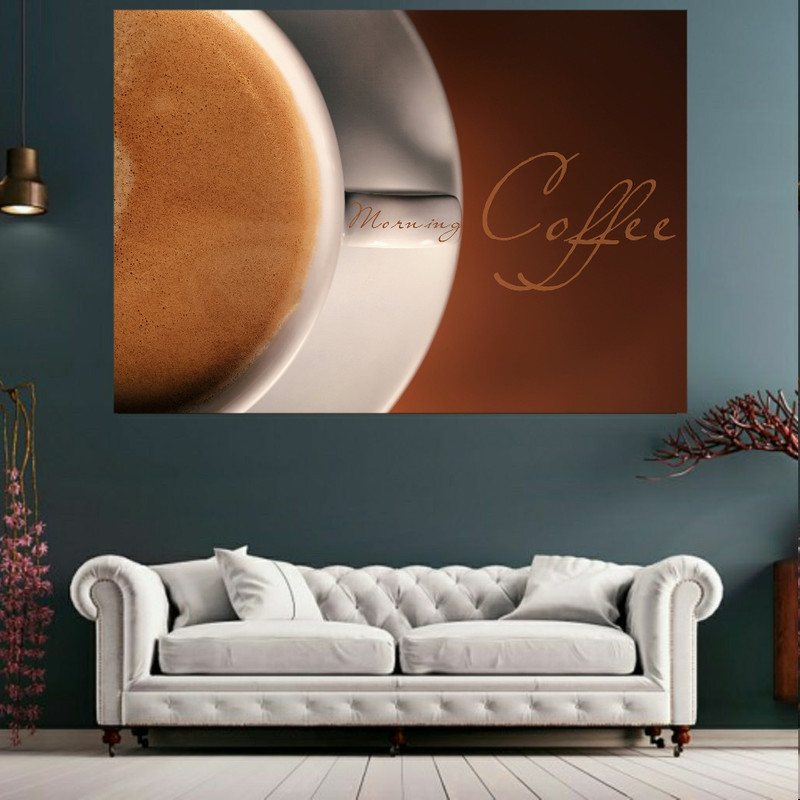 پوستر دیواری طرح قهوه مدل MORNING COFFEE کد FP1062