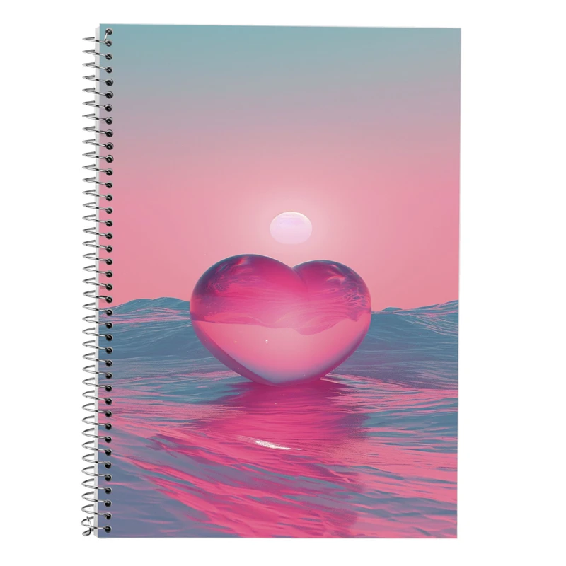 دفتر زبان 50 برگ مدوپد مدل دو خط طرح عاشقانه love کد DF14077