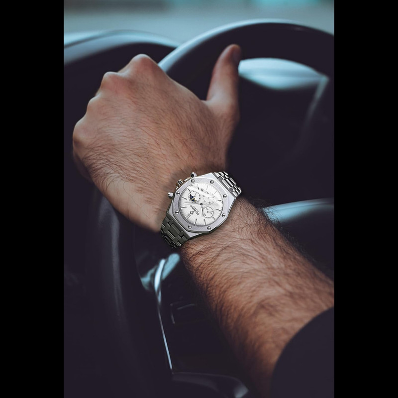 ساعت مچی عقربهای کوارتز مردانه بین باند مدل کلاسیک سه موتور فعال کرنوگراف بند استیل کد B1 ساعت مچی عقربهای کوارتز مردانه بین باند مدل کلاسیک سه موتور فعال کرنوگراف بند استیل کد B1