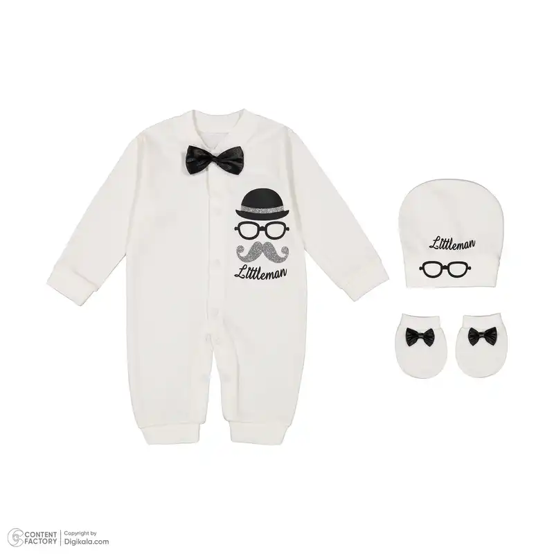 ست 3 تکه لباس نوزادی مدل سیبیل