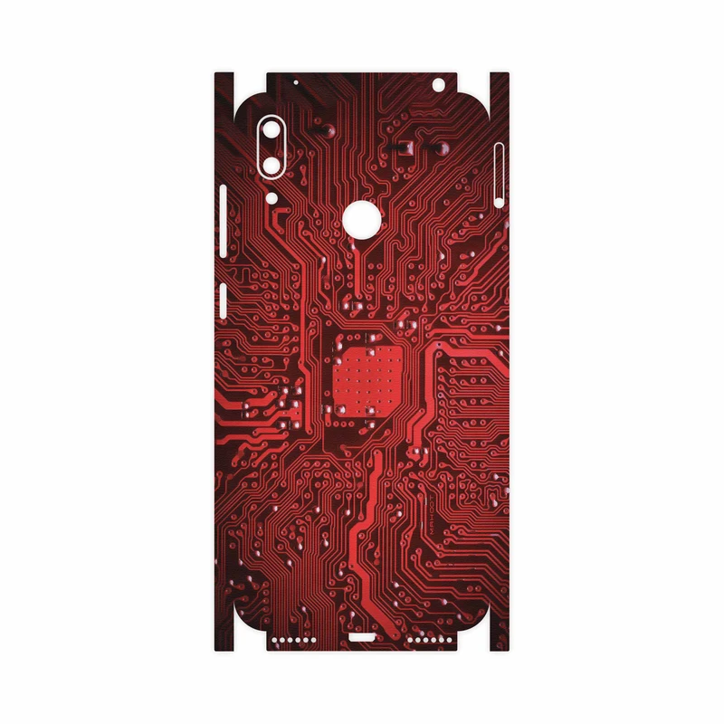 برچسب پوششی ماهوت مدل Red Printed Circuit Board-FullSkin مناسب برای گوشی موبایل هوآوی Y7 Prime 2019