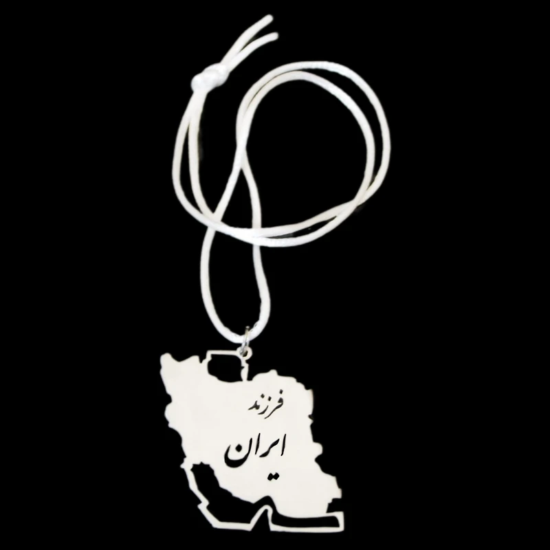 آویز تزیینی خودرو طرح نقشه ایران مدل فرزند ایران