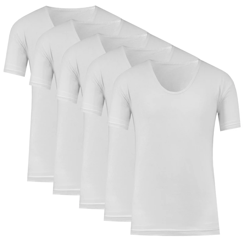 زیرپوش آستین دار مردانه آریان نخ باف مدل 1211 بسته 5 عددی