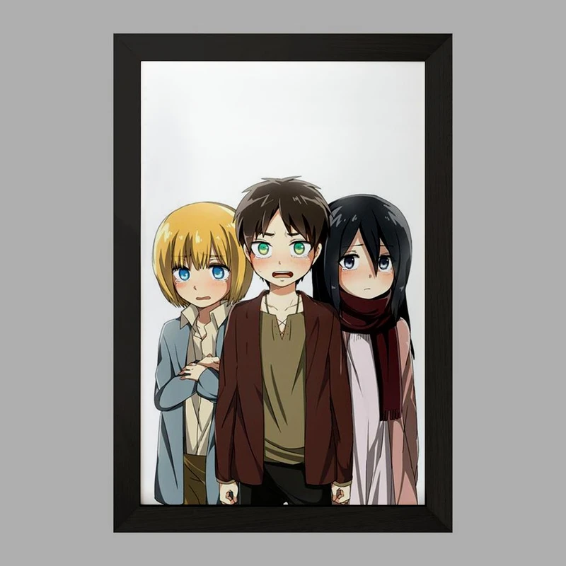 تابلو خندالو مدل میکاسا و ارن و ارمین انیمه اتک آن تایتان Attack on Titan  کد 18557