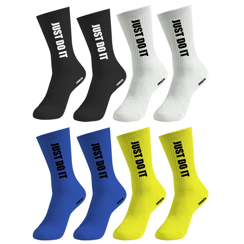 جوراب ورزشی ساق بلند زنانه چیاکو مدل JUST DO IT کد 1239 بسته 4 عددی