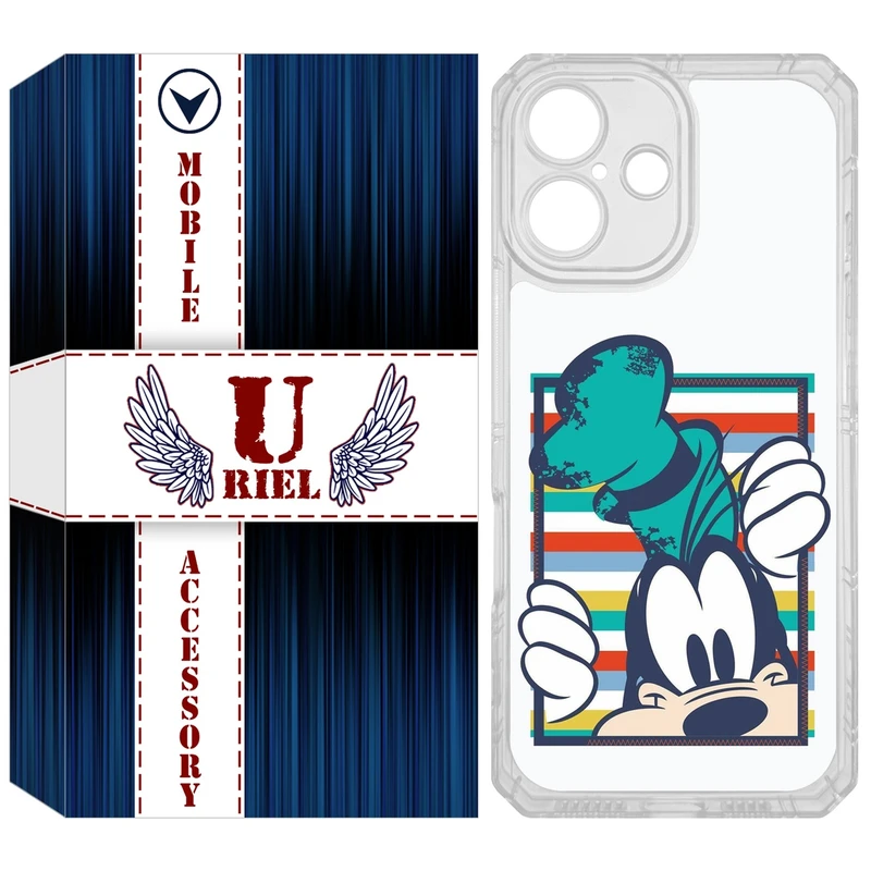 کاور یوریل مدل Clear کد 2 طرح سگ مناسب برای گوشی موبایل اپل iPhone 16